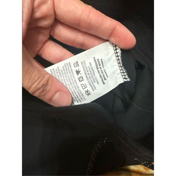 Nike Black Cotton Blend Zip Bottoms Running Athletic Track Pants Size XS Tall - Picture 5 of 6